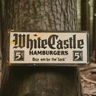 Vintage White Castle Porcelain Sign Buy By Em By Sack Hamburger Krystal Gas Oil