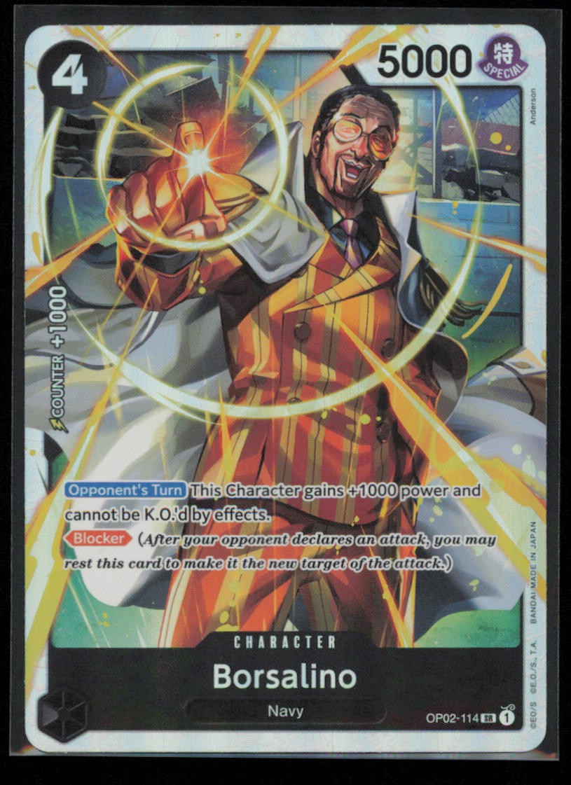 Borsalino OP02-114 One Piece Paramount War Super Rare Near Mint