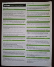 Splunk Quick Reference Guide ~ 6 Page Cheat Sheet