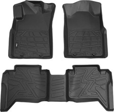 KARPAL Floor Mats Fit 2005-2015 Toyota Tacoma Double Cab Footwell Coverage ,