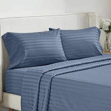 Luxury 4pc Bedding Set Ultra Soft Deep Pocket Fitted Sheet Pillowcase Set Queen