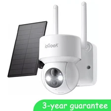ieGeek Outdoor 3MP PTZ Security Camera 360° Wireless Home Battery WiFi CCTV Cam