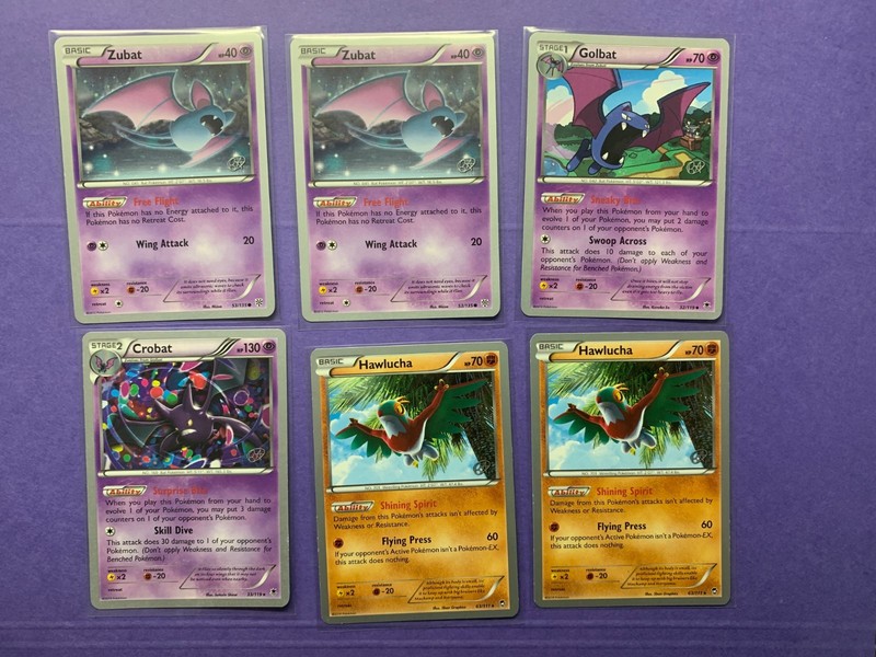Lot of 6 Rowan Stavenow 2015 World Champs Deck (Zubat, Golbat, Crobat, Hawlucha)