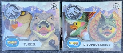 Tubbz Mini Jurassic World T.Rex & Dilophosaurus Rubber Ducks Set By Numskull