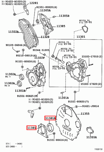 Genuine LandCruiser HZJ81 HZJ80 1HZ Crankshaft Rear Main Oil Seal w Retainer - Picture 6 of 20