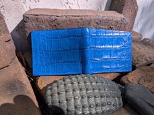 American Wild Alligator leather Bifold Wallet Swamp Skin Gator Hide JU56 UF