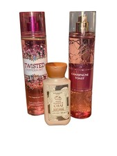 Bath And Body Works Twisted Peppermint Champagne Toast Mist Spray Chai Lotion