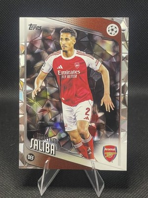 William Saliba 2026 Topps UEFA Champions League Diamante Parallel
