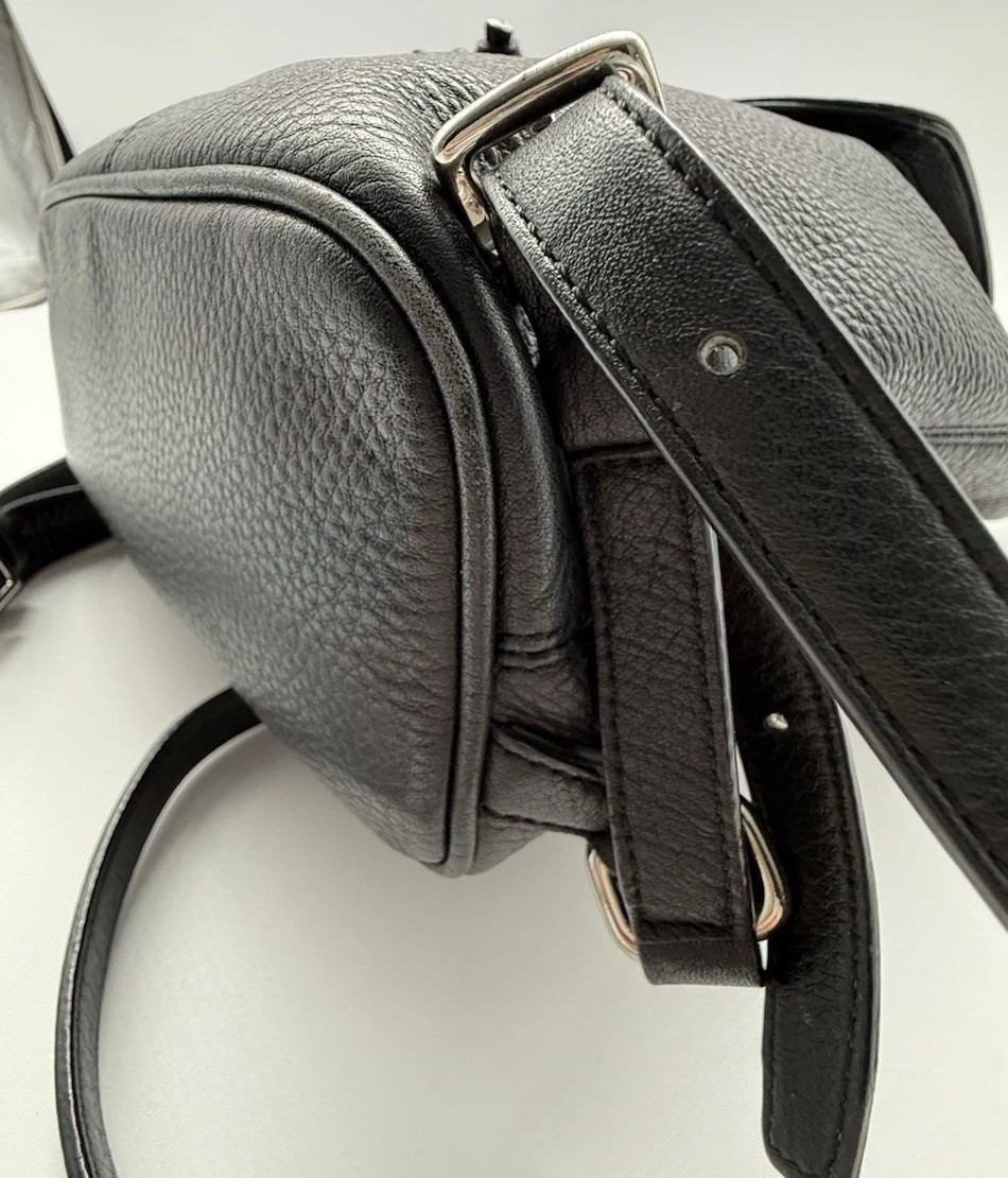 COACH Black PebbledLeather Drawstring ParkTurnloc… - image 10