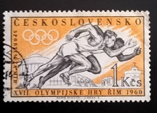 Briefmarke XVII. Olympijské hry v Římě 1960 MI  CSSR No. 1206 Olympia gest.