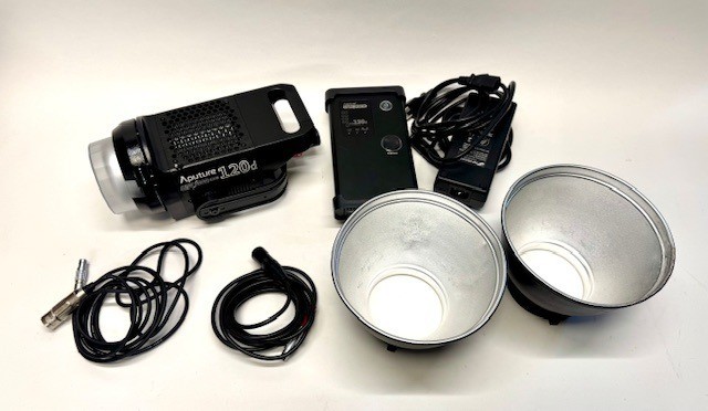 Aputure LS C120d Light Storm kit, Fresnel Lens, Barndoors and Softbox!