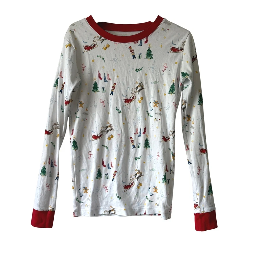 Conjunto de pijama infantil Lake Christmas tamanho 10 quebra-nozes estampa de renas manga comprida - Imagem 2 de 4