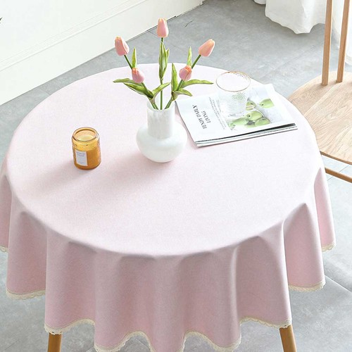 Table Cloth Dining Decor Cover Cotton Linen Round Shape Tablecloths Supplies - Picture 8 of 11