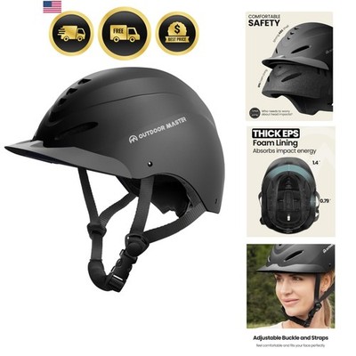Equestrian Helmet, Horse Riding Helmet with Sun Visor and Excellent Ventilati...