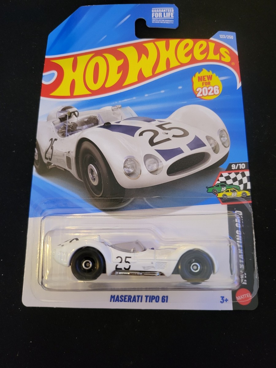 2026 HOT WHEELS #123 HW Starting Grid 9/10 MASERATI TIPO 61 White