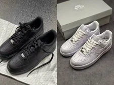 Men's Nike Air Force 1 07 Low Top Classic Sneakers White And Black