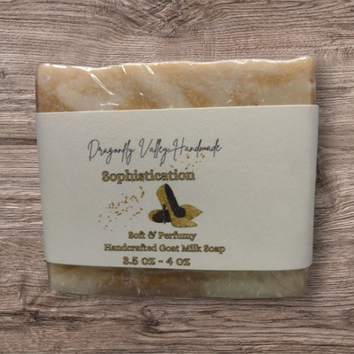 Sophistication Handmade Goat Milk Soap, Soft & Perfumy, Hand-cut 3.5-4oz Bar