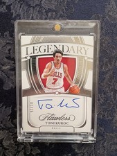 TONI KUKOC 2023-24 Flawless Legendary Scripts Auto Card 01/25 SP CHICAGO BULLS