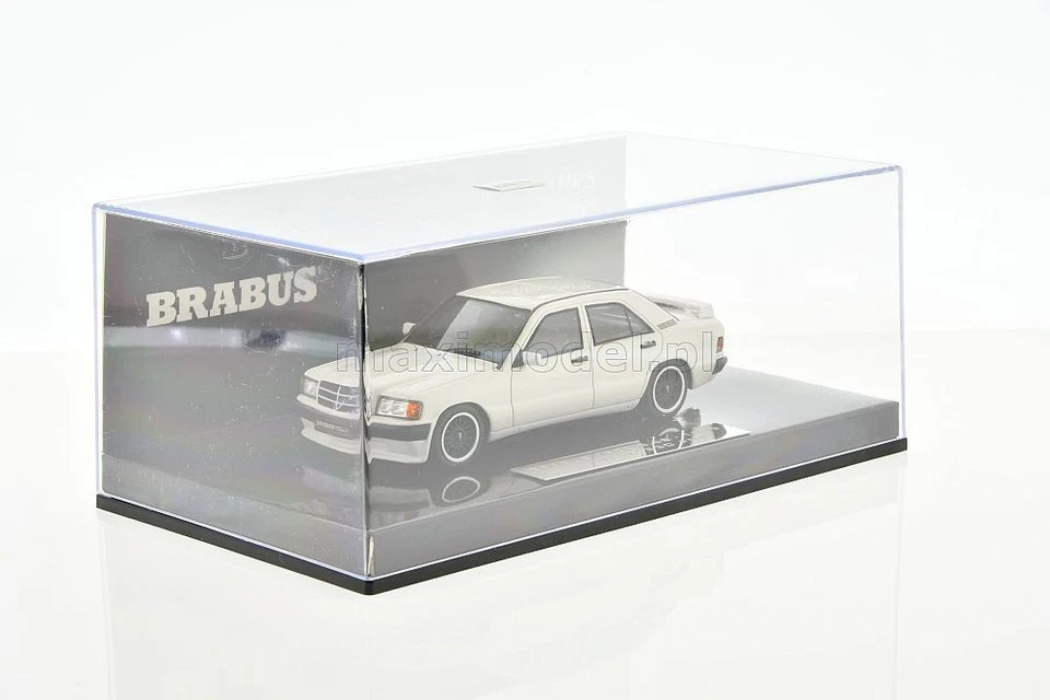 BRABUS 190E 3.6S W201 White 1989 1/43 MINICHAMPS 437032602 - Immagine 4 di 4