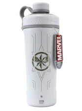 Marvel Blender Bottle Captain Marvel Radian White Marvel Stainless Steel New