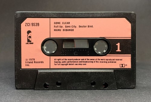 Manu Dibango GONE CLEAR Cassette ZCI9539 **UK 1ST ISSUE 1980** SCARCE PINK LABEL - Picture 5 of 9