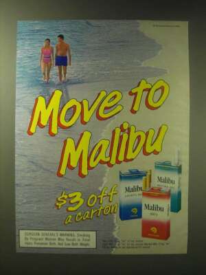 malibu cigarettes 20PK 10CT Malibu (american version) (horizontal name)