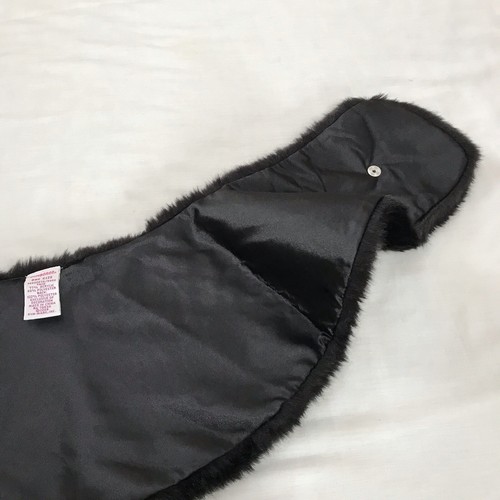 GYMBOREE BLACK FAUX FUR ONE SIZE COLLAR SHAWL CAPE ONE SIZE Christmas Formal - Picture 7 of 10