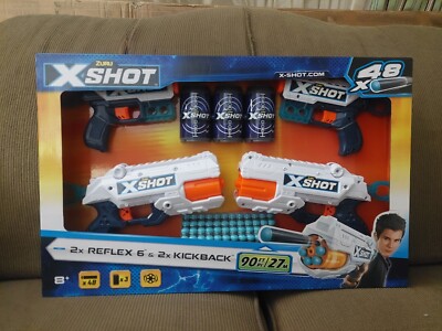 XShot Combo Pack Excel Double Kickback Double Reflex 6 Foam Dart