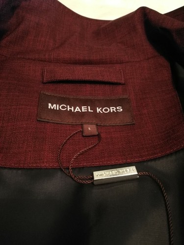 Michael kors Field Jacket Burgundy Size Large RRP £225 - Picture 4 of 11