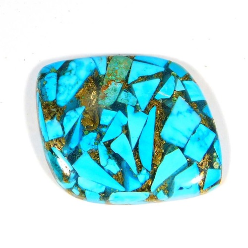Lot Cabochons Ovales Turquoise Cuivre Naturel - Pierre Précieuse Indienne - Neuf Avec étiquettes