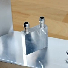 40*40mm Aluminum Water Cooling Block heat sink peltier - Lapped flat both sides