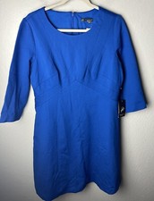 NWT Adrianna Papell Cobalt Blue Ponte Knit Arlyne A Line Dress Size 14 Career