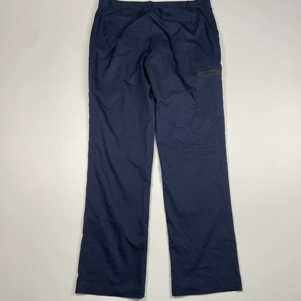 Fila Pants Men’s 36x33 Navy Blue Performance Golf Chino Side Zip Cargo - Image 2 of 4