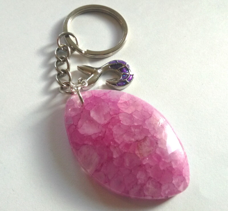 Porte clés en agate violette - Canada