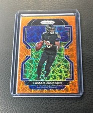 2021 Panini Prizm Football Lamar Jackson Orange Lazer Prizm