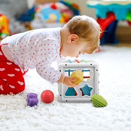 Baby Sensory Bin - Baby Shape Sorter Toys Sensory Shape Learning Toys For Kids - Picture 16 of 19