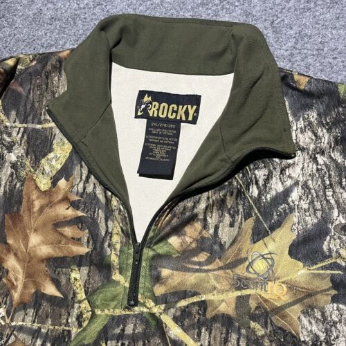 Rocky 1/4 Zip Pullover Mens 2XL Scent IQ Mossy Oak Camouflage Lightweight Hunt