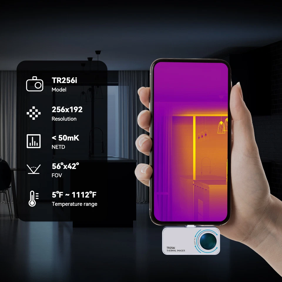 Mileseey Thermal Imaging Camera For Type-C IR High Resolution 256x192 White - image 2 of 4