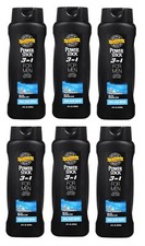 Power Stick 3in1 Mens Shampoo Conditioner Body Wash Cool Blue Water 18 Oz Ea