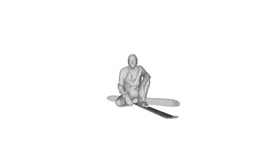 Printle L Homme 791 Skifahren Fallend Sitzender Figur für Dioramen Zug Sets