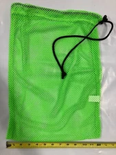 Deep See Mesh Drawstring Bag - Lime Green 14 x 20 Quick Dry Go bag Tough Nylon