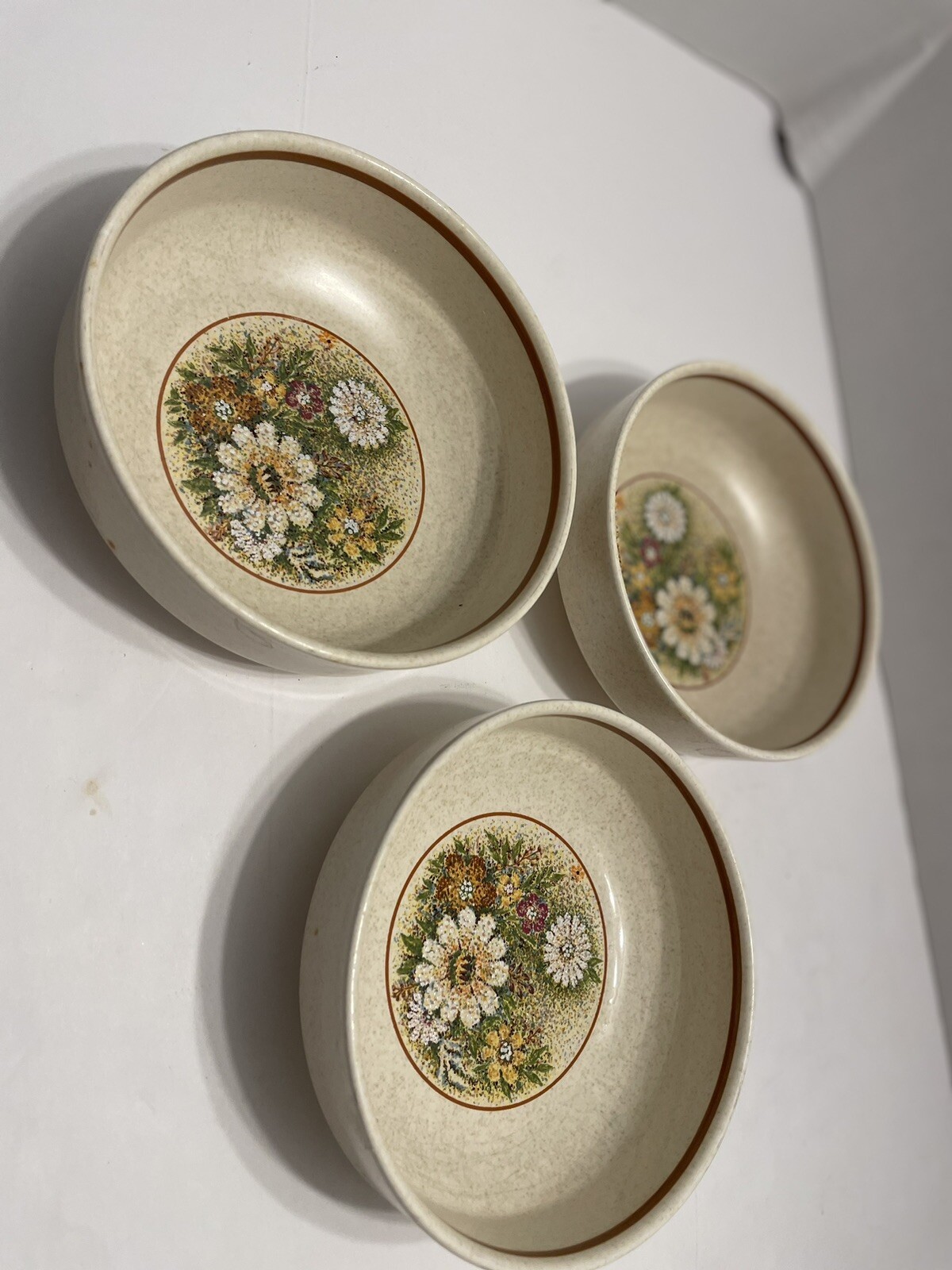 3 Lenox Temperware Magic Garden Soup cereal  Bowls 6.25