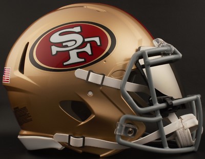 SAN FRANCISCO 49ers NFL Football Helmet with SHOC 2.0 Visor / Eye ...