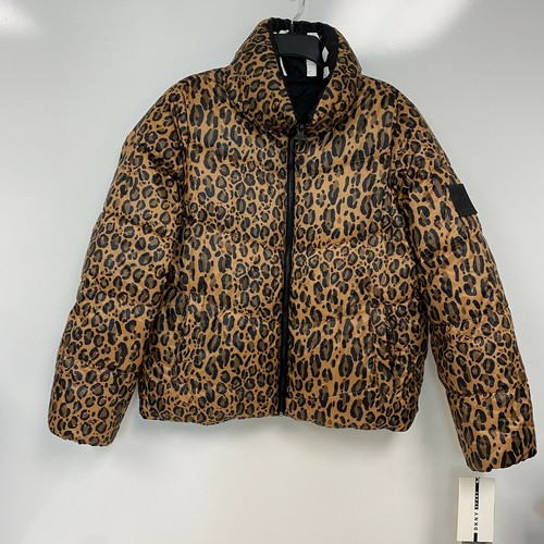 DKNY Womens Leopard Print Sleek Black 
