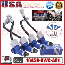 4 New Oem 410cc Fuel Injectors Sets 16450-rwc-a01 For Rdx Rsx Tsx Integra Civic
