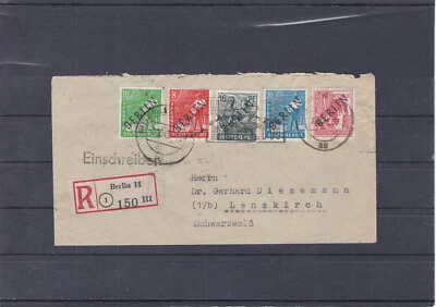 Berlin Schwarzer Aufdruck auf Reco Brief aus 1948 - Bild 1 von 2