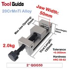 QGG 50mm-73mm 2"-3" Screw Type Precision Ground Machine Vice Tool Maker Milling