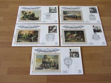 1994 Benham Silk Covers GB BS1-5 RAILWAY MANIA  (5 Covers)                    A1