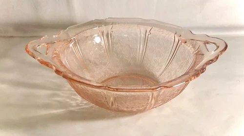 Jeannette Pink Cherry Blossom 9" 2-Handled Bowl