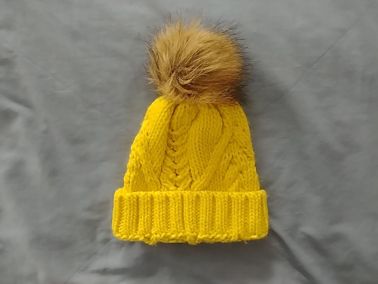 Yellow Knit Winter Beanie for Cold Weather-image